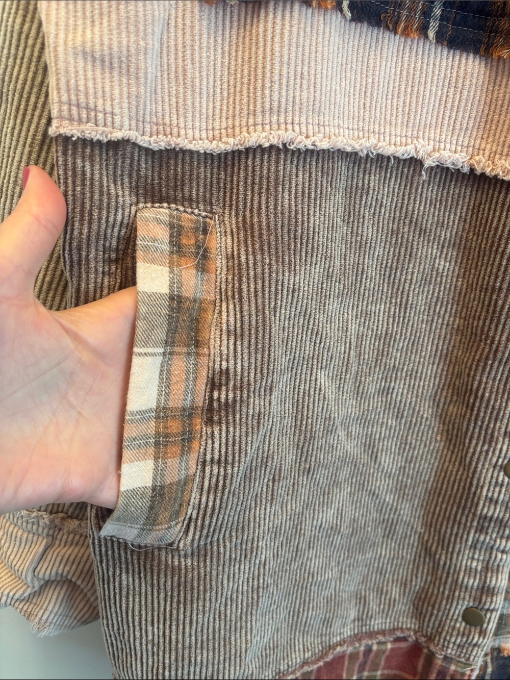 Oli & Hali | STAR Patchwork & Corduroy Jacket Sz L - Picture 8 of 16
